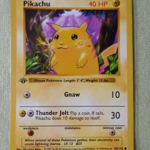 Pikachu Pokémon Card 1999 Vintage Edition